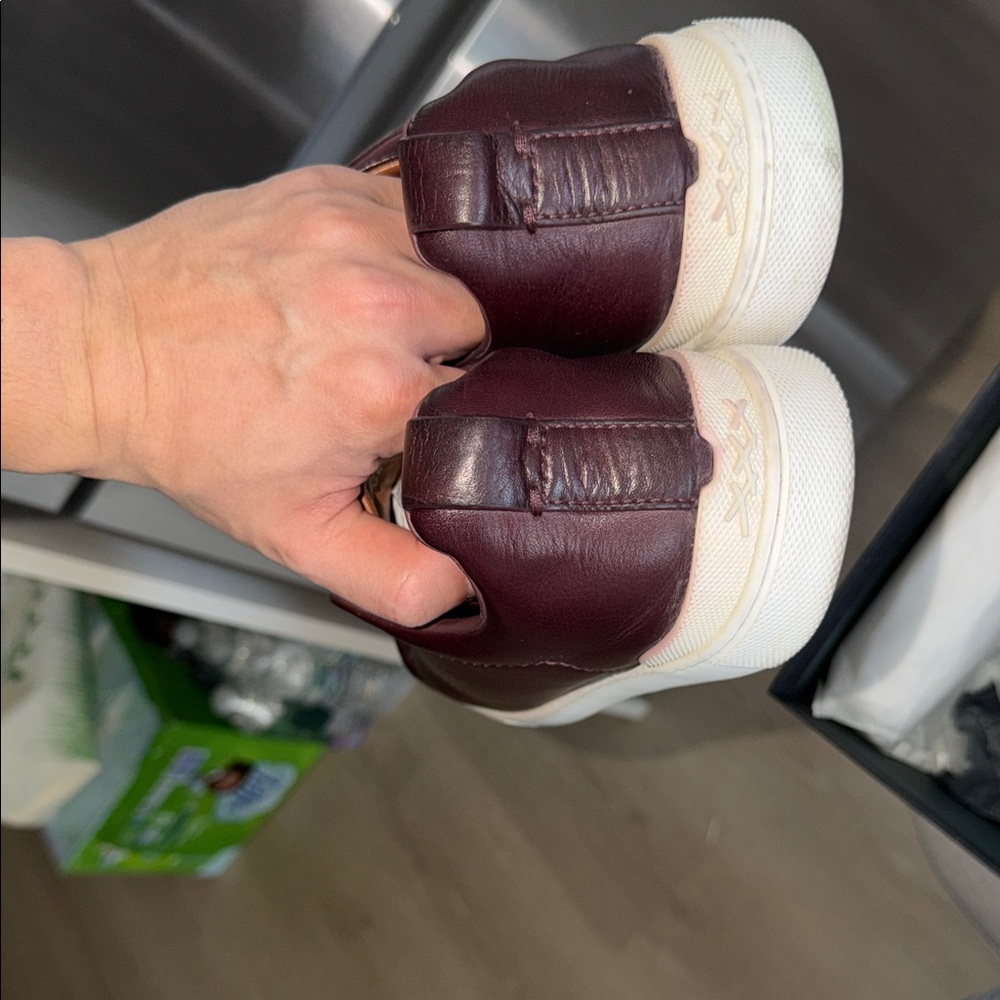 Ermenegildo Zegna Men's Dark Red Sneakers - Picture 5 of 7